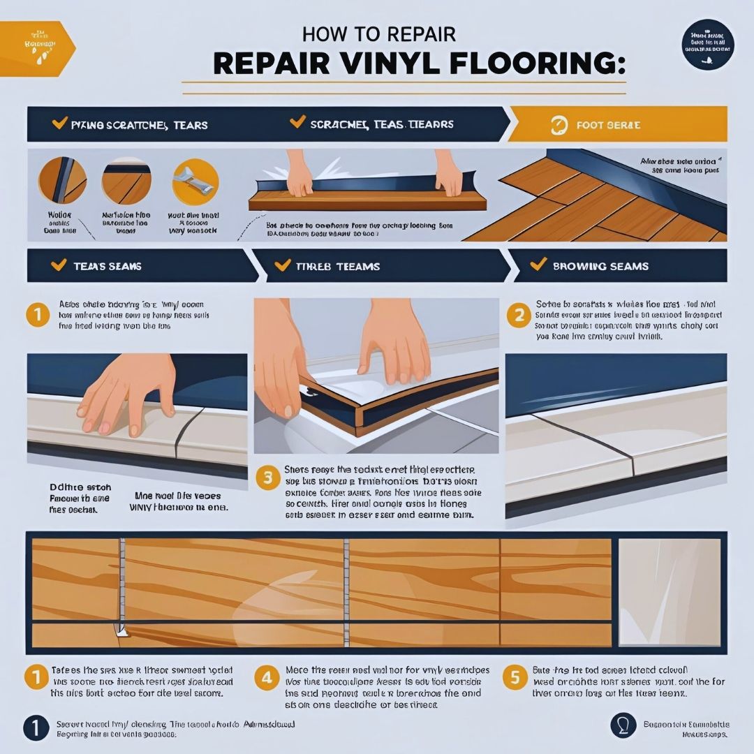 How to Repair Vinyl Flooring: Fixing Scratches, Tears, and Seams in Ahmedabad