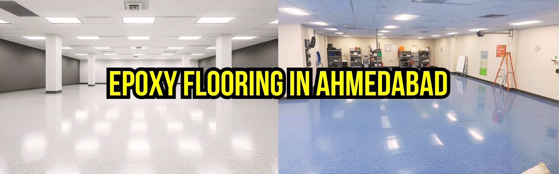 Technician testing moisture in concrete slab before epoxy flooring installation in Ahmedabad