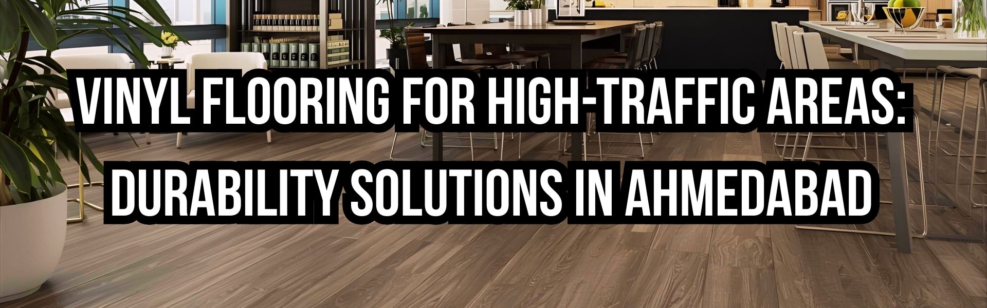 Durable vinyl flooring in high-traffic warehouse in Ahmedabad's industrial areas